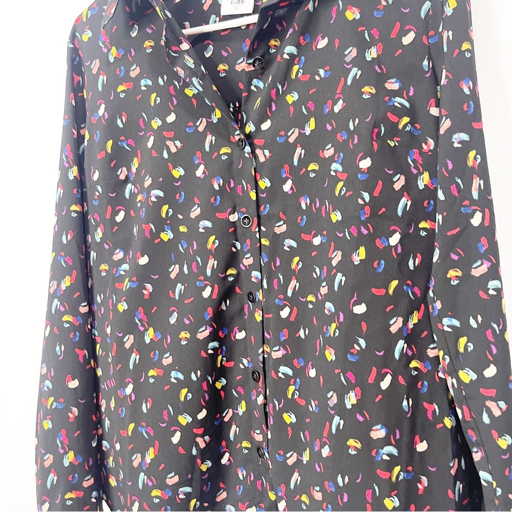 Cabi Abstract Print Button Down Blouse Size Extra… - image 4